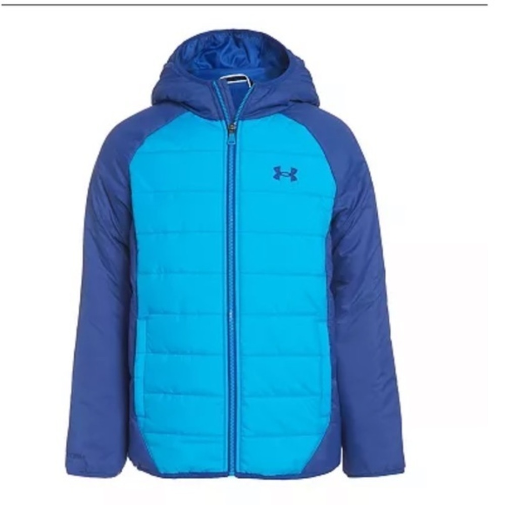 Under Armor Youth Tuckerman Cold Gear puffer jacket blue Sz large $89